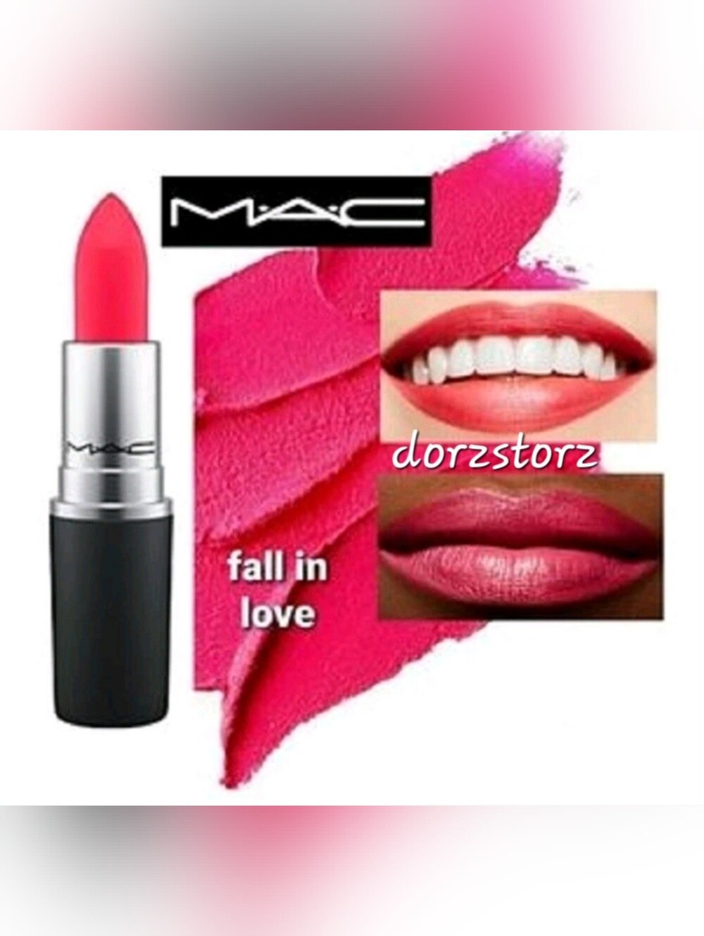 MAC Powder Kiss Lipstick • FALL IN LOVE • .10 oz • Rare Discontinued Shade • NIB